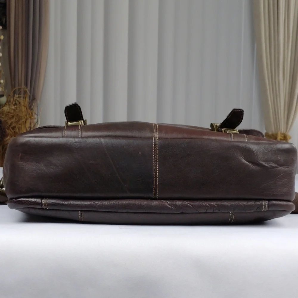 Samsonite Brown Genuine Leather Men's Briefcase.
